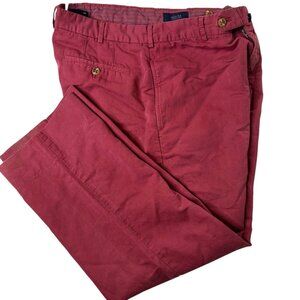 INCOTEX Venezia 1951 Red Regular Cotton Pants Trousers Mens Size US 34 Flaw